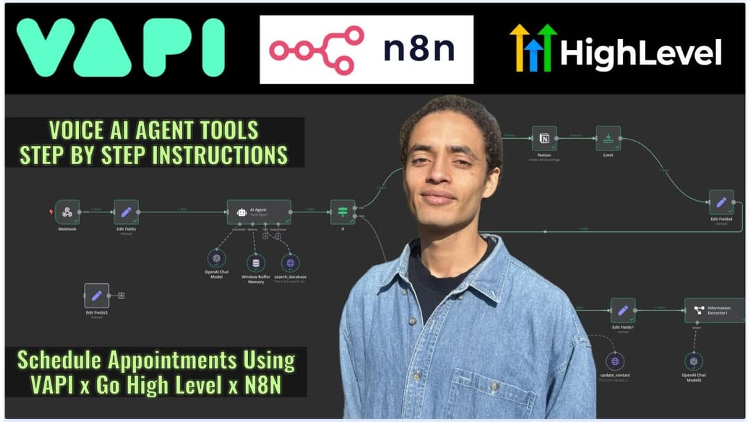 Build Vapi AI Agent To Schedule Appointments Using N8N (Vapi x N8N x Go High Level)