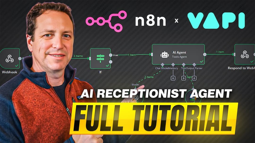 n8n x Vapi AI Receptionist Agent - Full Tutorial Step by Step